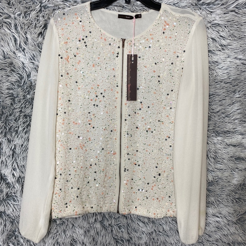 SOLD Hazel Sequin Bomber Jacket